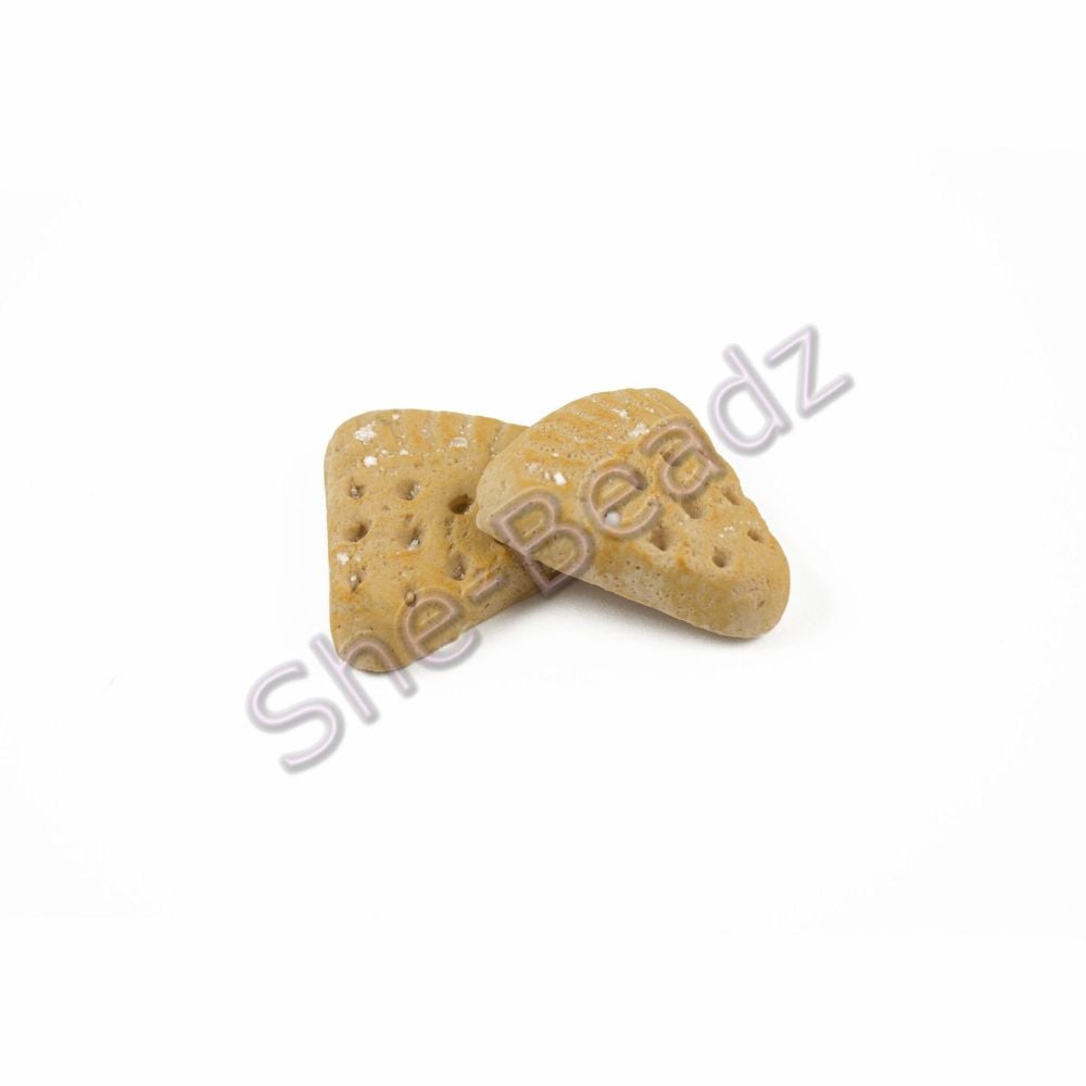 Fimo Shortbread Triangle Charm Beads Pk 10