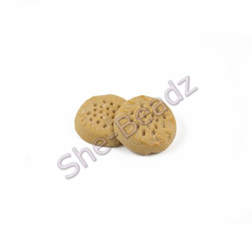 Fimo Shortbread Biscuit Charm Beads Pk 10