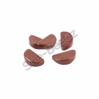 Fimo Mini Chocolate Orange Segment Charm Beads  Pk 5