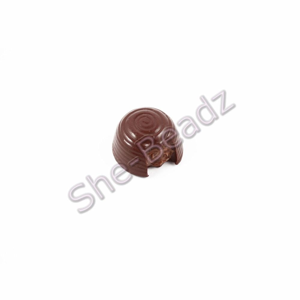 Fimo Caramel Swirl Charm Beads (Bitten) Pk 5