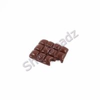 Fimo Chocolate Bar Charm Pendants (Bitten) Pk 6