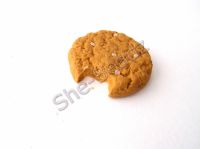 Fimo Mini Hobnob Biscuit Charm Pendants (Bitten) Pk 10