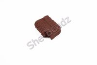 Fimo Small Chocolate Melt Biscuit Charm Beads (Bitten) Pk 5