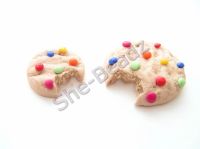 Fimo Smartie Cookie Charms & Pendants (Bitten) Pk 6