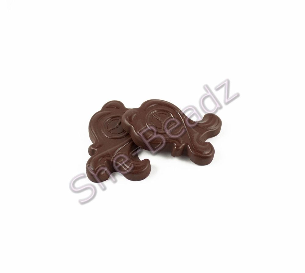 Fimo After Eight Chocolate Clock Charm Pendants Pk 5