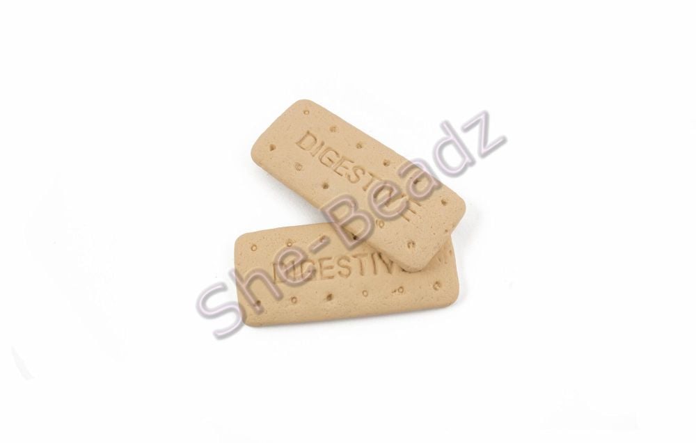 Fimo Digestive Finger Biscuit Pendants Pk 2