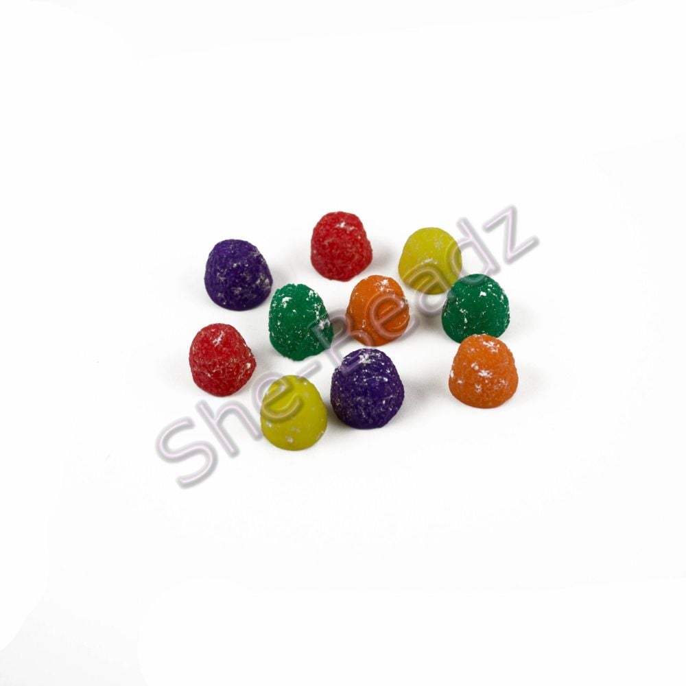 Fimo Fruit Dew Drop Charms Pk 10