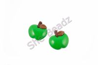Fimo Green Apple Pendants Pk 2
