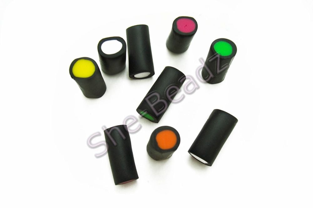 Fimo Liquorice Cream Charm Beads Pk 10