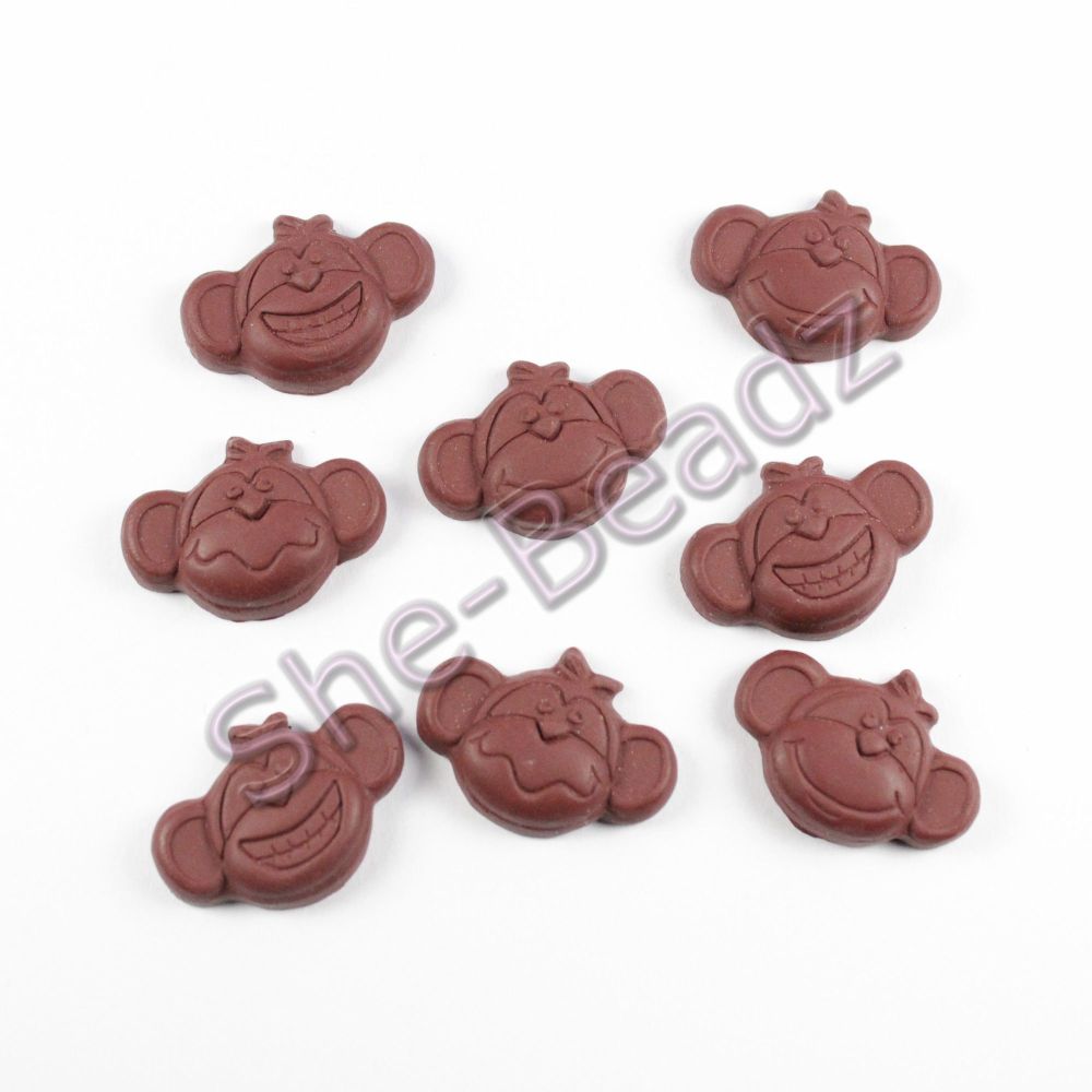 Fimo Chocolate Monky Charms Pk 10