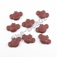 Fimo Chocolate Monkey Charms Pk 10