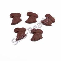 Fimo Chocolate Rabbit Charms Pk 10