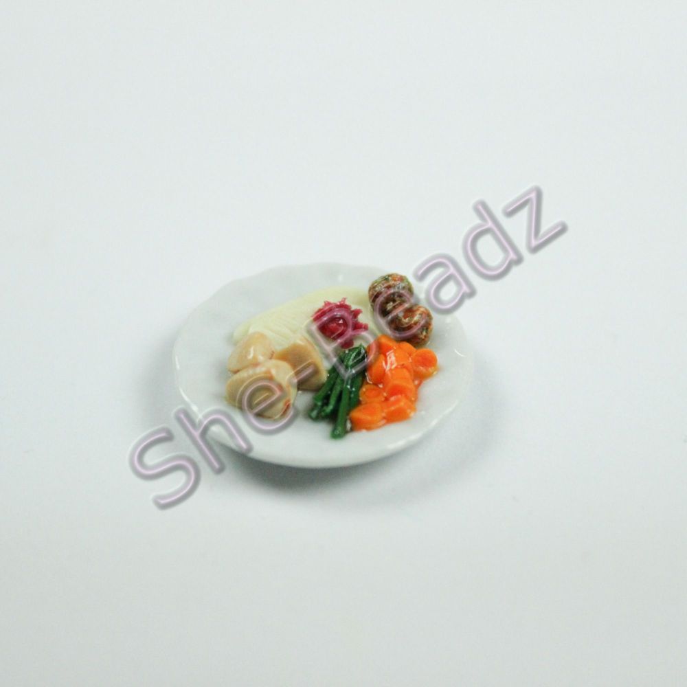 Minature Sunday Roast Turkey Dinner on a Plate Pk 1