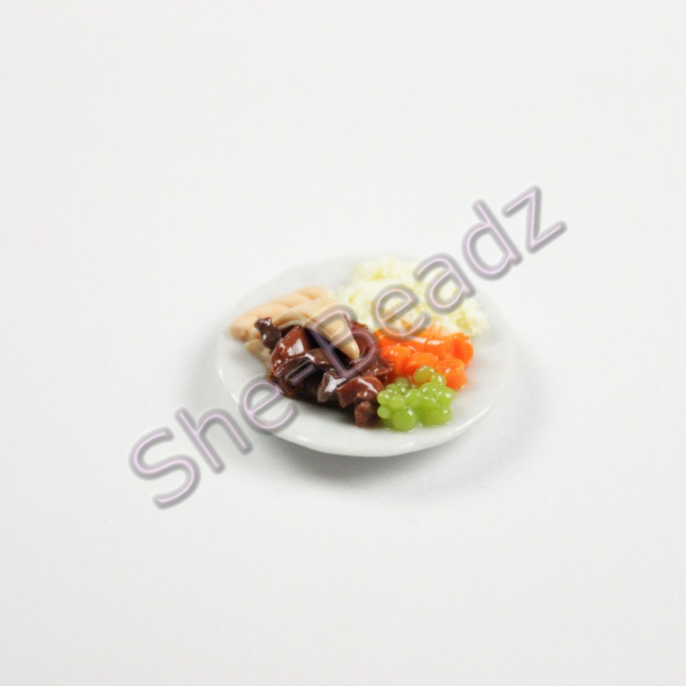 Minature Pie & Mash Dinner  on a Plate Pk 1