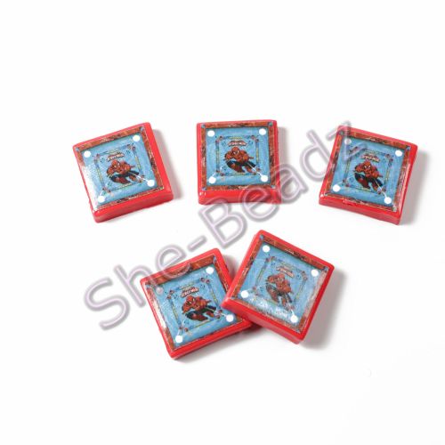 Fimo Spiderman Board Game Charm Beads Pk 10
