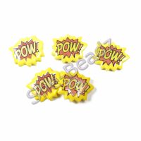 Fimo POW! Pop Art Charm Beads (yellow) Pk 10