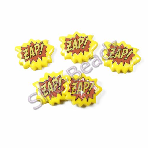 Fimo ZAP! Pop Art Charm Beads (yellow) Pk 10