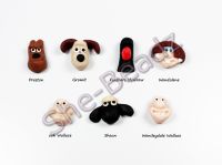 Fimo Wallace & Gromit Character Flatback Charms Pk 10