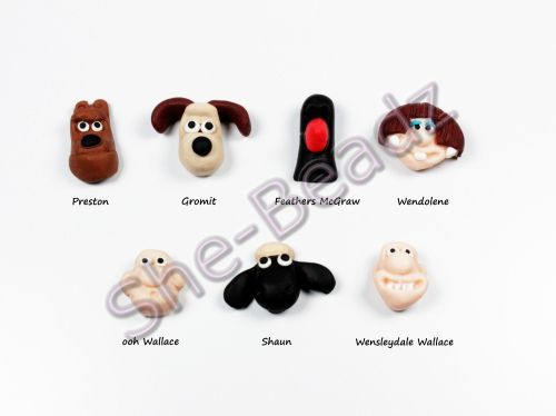 Fimo Wallace & Gromit Character Charms Pk 10