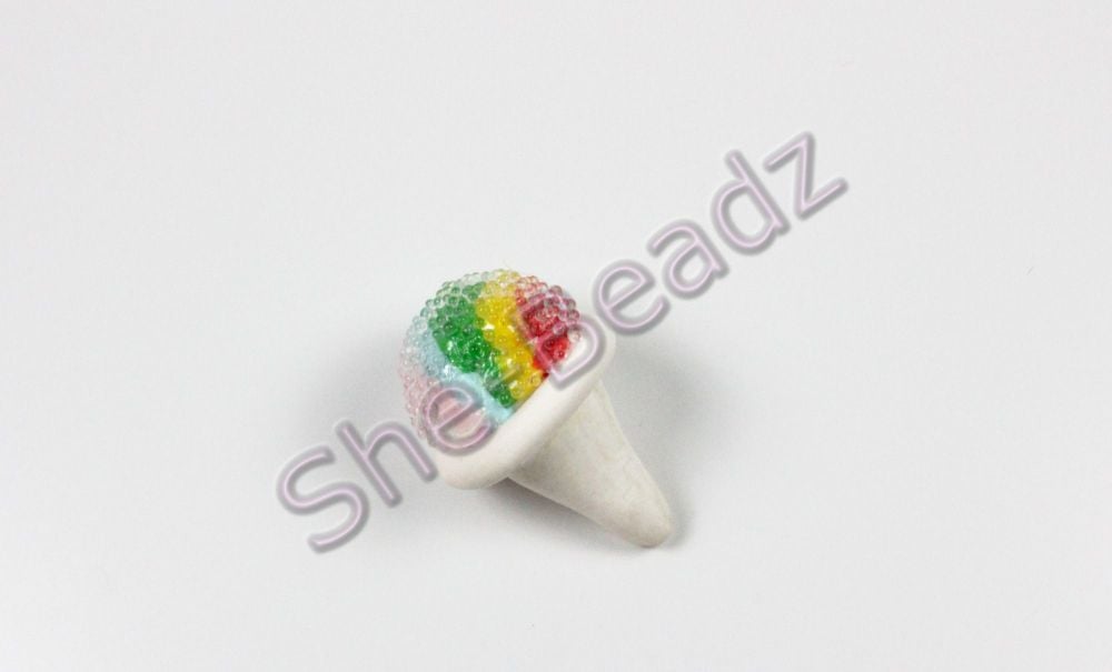 Fimo Snow Cone Charm Beads Pk 10