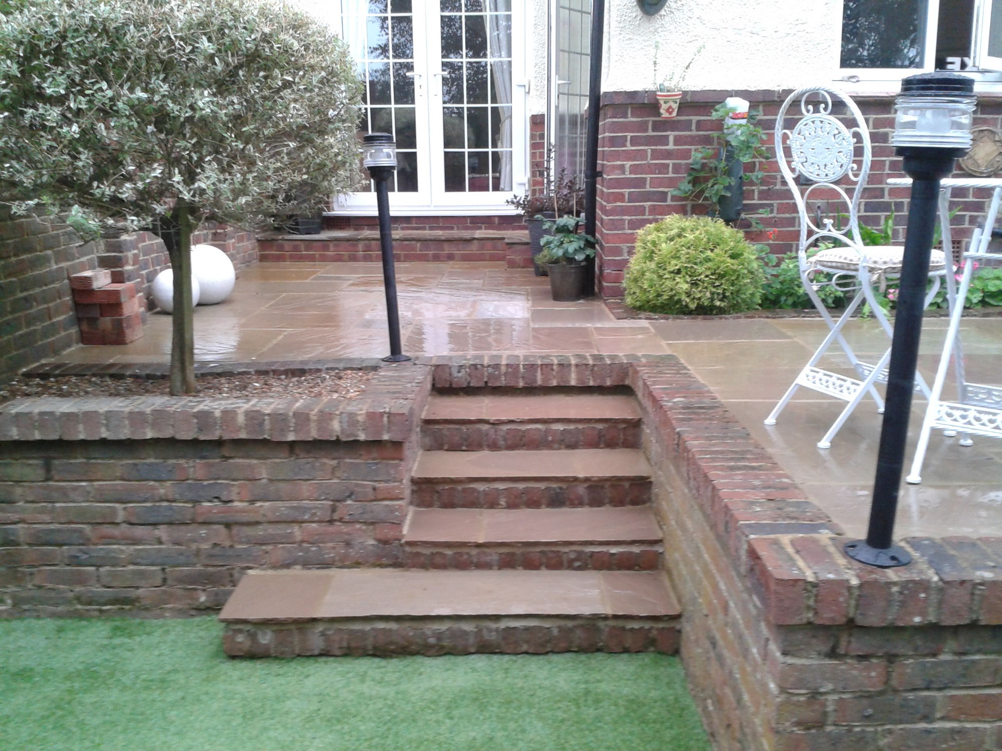 AFTER 2 - Steps to Indian Stone Paving