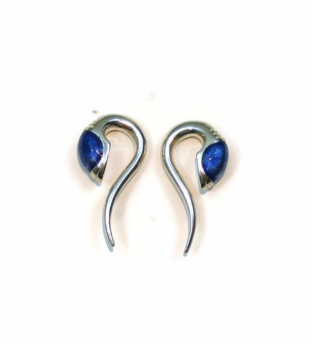 Demi Zorg, silver ear weights, hole size 8 mm