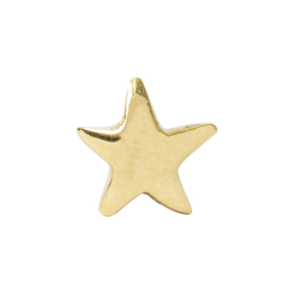 Star, 18 carat yellow gold, front only 