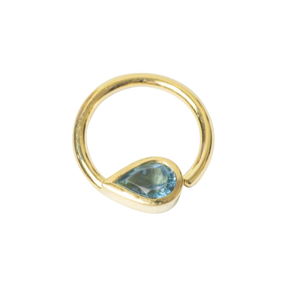 Tara Seam Ring, 18 Carat Yellow Solid Gold, 12 mm , 16 g