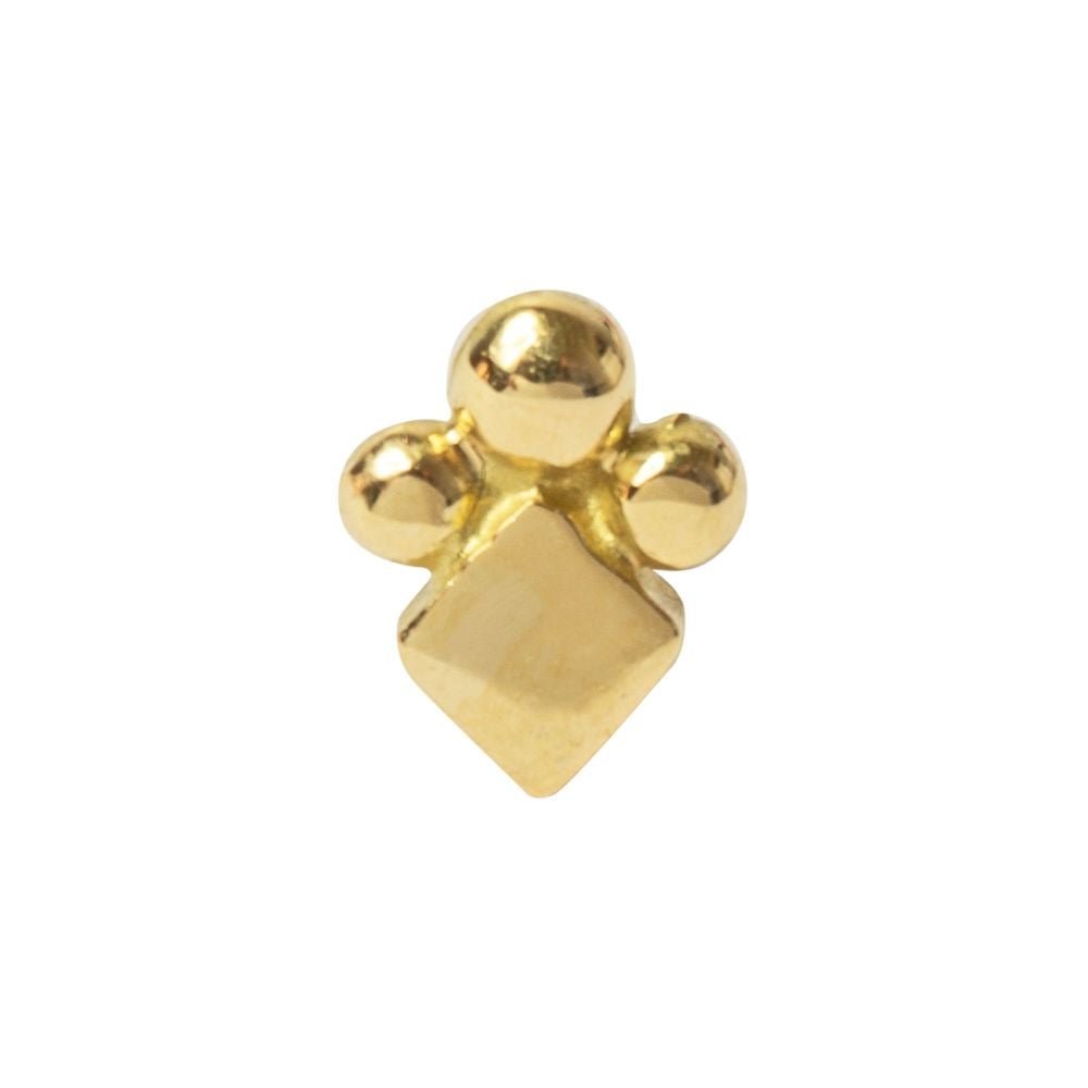Square Bob, 18 carat Yellow Gold, Front only