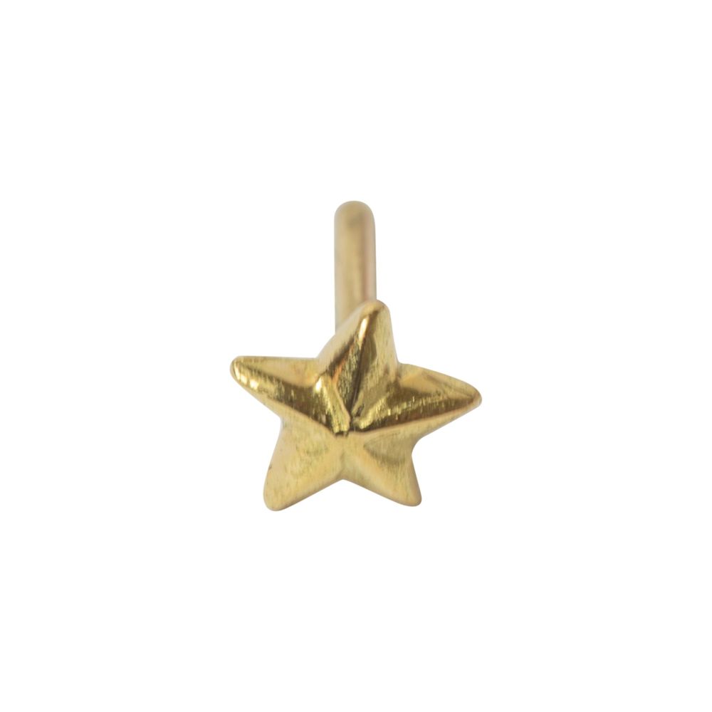 Star, Nautical, 18 carat Yellow Gold, front only