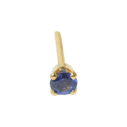 Prong setting, 3 mm, 18 carat yellow gold, front only