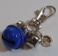 Jake's Walkies Jingle Bells Key Ring for Partially Sighted or Blind Dogs  NAVY BLUE BOWL