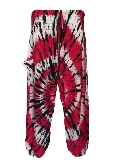 Hippy festival  tie dye harem trousers [waist 22-40 inches]