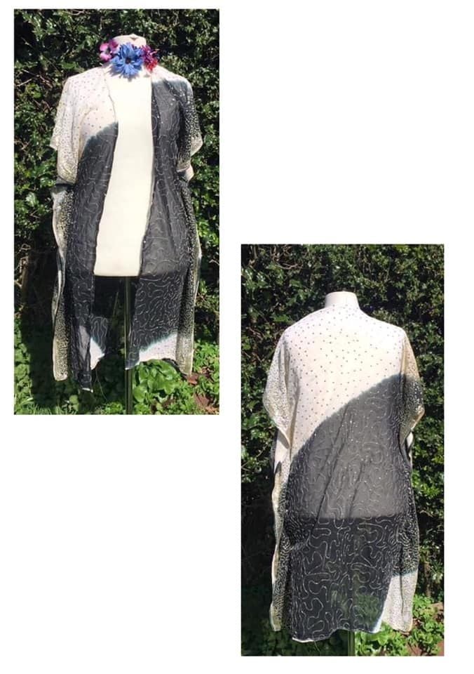 Beautiful beaded and sequined kaftan top