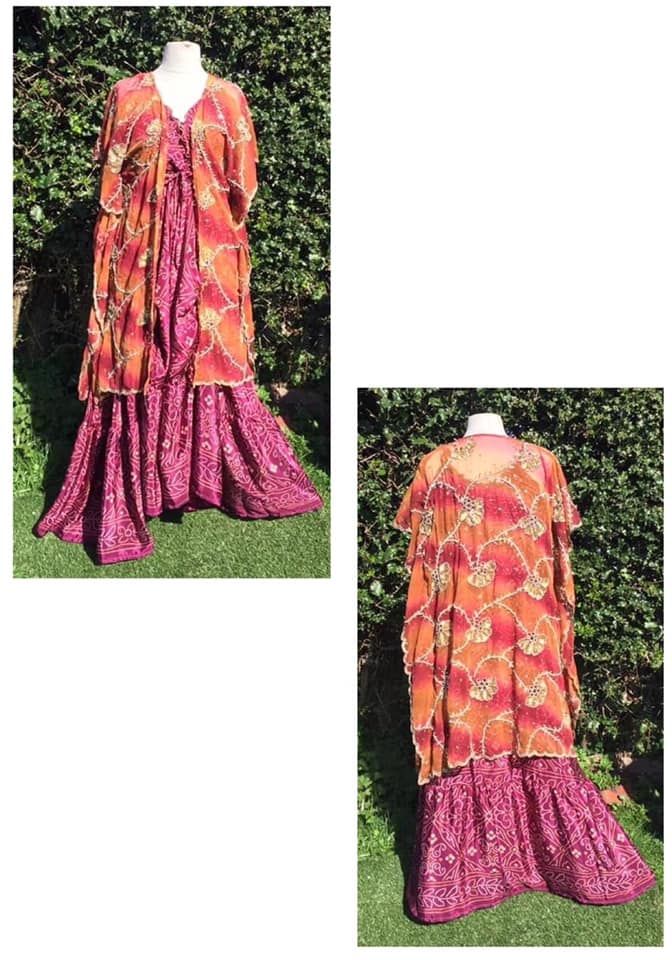 Beautiful beaded and sequined kaftan top