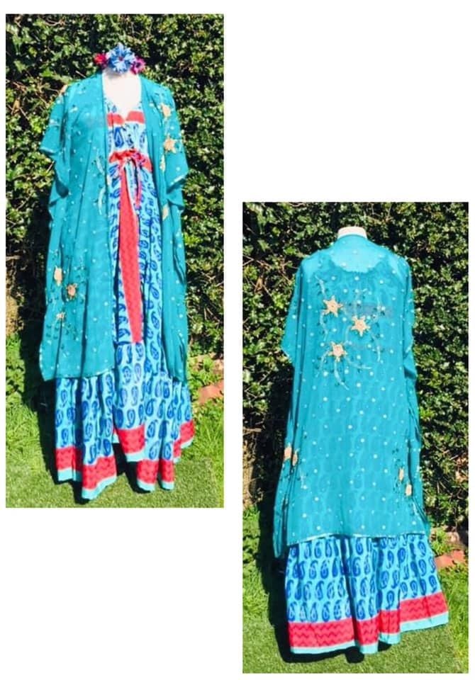 Beautiful beaded and sequined kaftan top