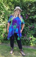 Gorgeous tie dye Elisa  sequin detail top plus size