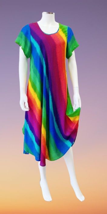 Lovely rainbow stripe dress