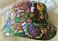 Hippie flower power tie dye  bucket hat
