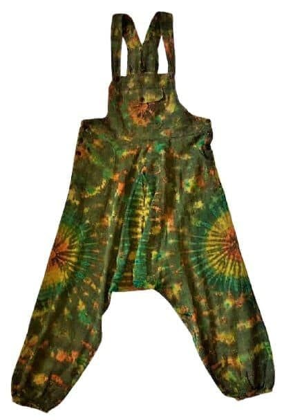 Tie dye  Hippi dippi dungarees  [L approx 38 inches waist]