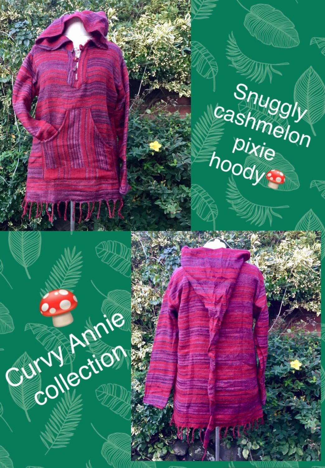 Snuggly cashmelon pixie hooded  top