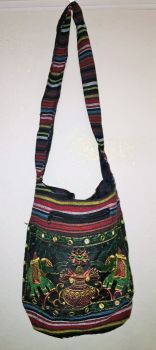  Sequin mirror and embroidery shoulder bag