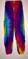 Hippy festival RAINBOW   tie dye harem trousers [waist 22-40 inches] TR15