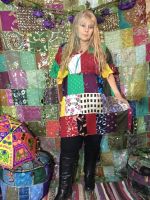 RESERVED LOOBY ONLY    Lovely patchwork kaftan style hippie top