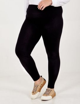 Black Curvy Annie soft lined leggings  [18/20 ,24-26]