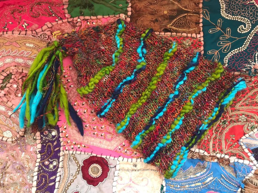 wool and recycled silk dreads hat