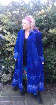 -Stevie long bohemian velvety mirrored jacket xxl