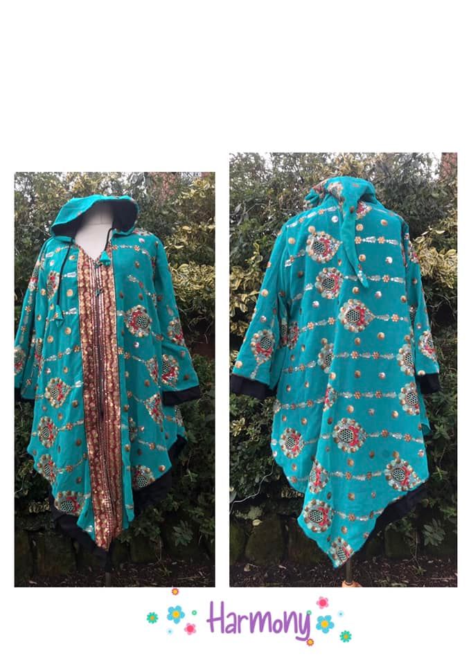 Louanna-Sunshine vintage sari pixie hood jacket