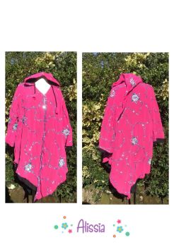 Louanna-Sunshine vintage sari pixie hood jacket [Alissia]