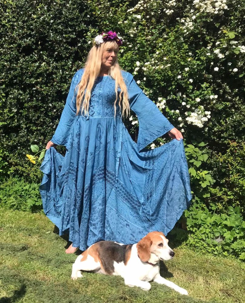Beautiful Gwendolyn  faery realm goddess dress, plus size